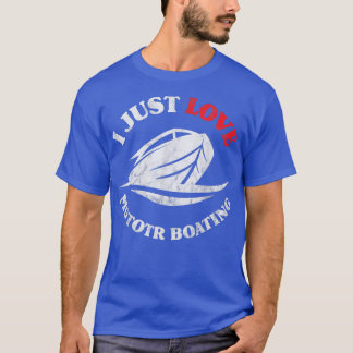 私はモーターボート好きボーターおもしろいモーターボアチン Tシャツ
