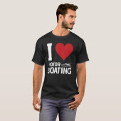 私はモーターボート船主の男性の女性が大好き Tシャツ (正面フル)