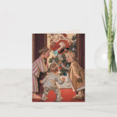 私はモーミーサンタキスをするクロースのカスタムヴィンテージ シーズンカード (正面)