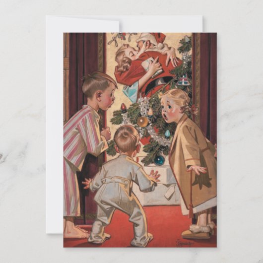 私はモーミーサンタクロースキスをするのクリスマスを見カスタムた シーズンカード (正面)