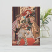 私はモーミーサンタクロースキスをするのクリスマスを見カスタムた シーズンカード (スタンド正面)