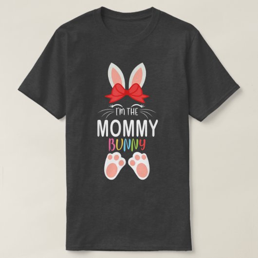 私はモーミーバニーの一致する家族グループのイースターPだ Tシャツ (デザイン正面)