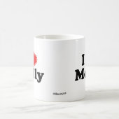 私はモーリーを愛します コーヒーマグカップ (中央)