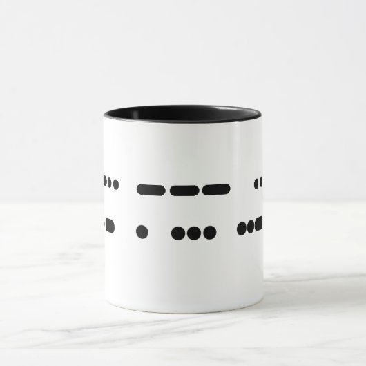 私はモールス符号のマグのイエス・キリストを愛します マグカップ (中央)