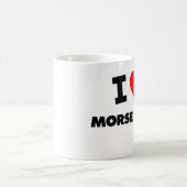 私はモールス符号を愛します コーヒーマグカップ (中央)