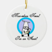 私はモー叔母Tシャツとギフトだ セラミックオーナメント (正面)