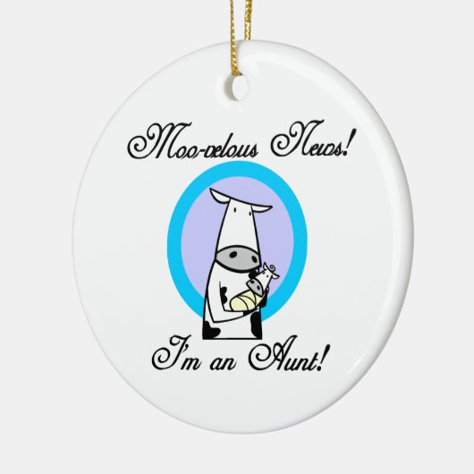 私はモー叔母Tシャツとギフトだ セラミックオーナメント (左)