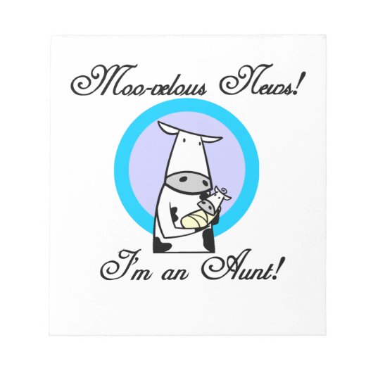 私はモー叔母Tシャツとギフトだ ノートパッド (正面)