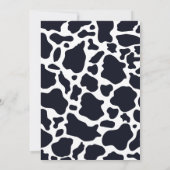 私はモー2ピンクのフローラ牛の女の子2歳の誕生日だ 招待状 (裏面)