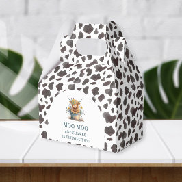 私はモー2牛プリントファームガールの女の子2nd誕生日 フェイバーボックス