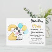 私はモー2牛2歳の誕生日パーティの招待状 招待状 (スタンド正面)