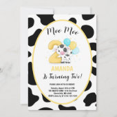 私はモー2牛2歳の誕生日パーティー 招待状 (正面)