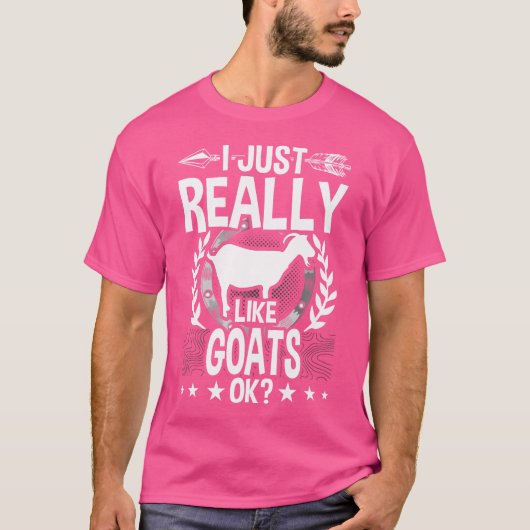 私はヤギが本当に好きだ Tシャツ (正面)