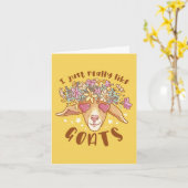 私はヤギが本当に好きハッピーバースデー カード (黄色い花)