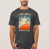 私はヤギと多分3人が好おもしろいきで可愛い Tシャツ (正面)