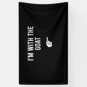 私はヤギのハロウィーンの衣装パーティーヤギと一緒にいる 横断幕 (縦)