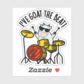 私はヤギのビートドラマーおもしろいパンを持っている シール (シート)