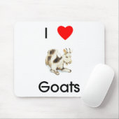 私はヤギのマウスパッドを愛します マウスパッド (マウス)
