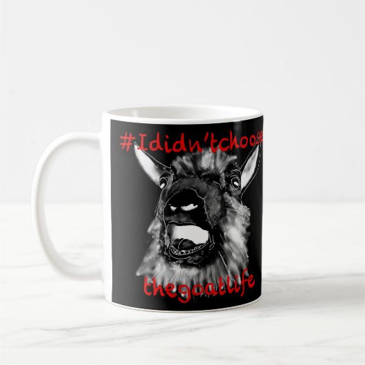 私はヤギの命の動物の芸術を選択しおもしろいなかった コーヒーマグカップ (左)