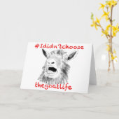 私はヤギの生命おもしろいな動物の芸術を選びませんでした カード (黄色い花)