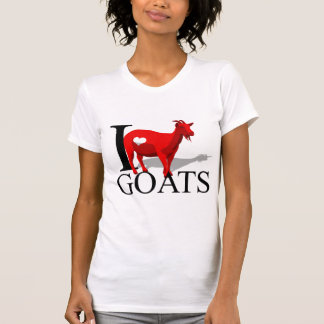 私はヤギのTシャツを愛します Tシャツ