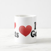 私はヤギを愛します コーヒーマグカップ (中央)