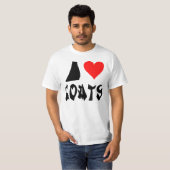 私はヤギを愛します Tシャツ (正面フル)