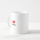 私はヤスミンが大好きだ コーヒーマグカップ (正面左)