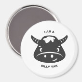 "私はヤック間抜けだ"プンスおもしろいキッチンマグネット マグネット (正面/裏面)