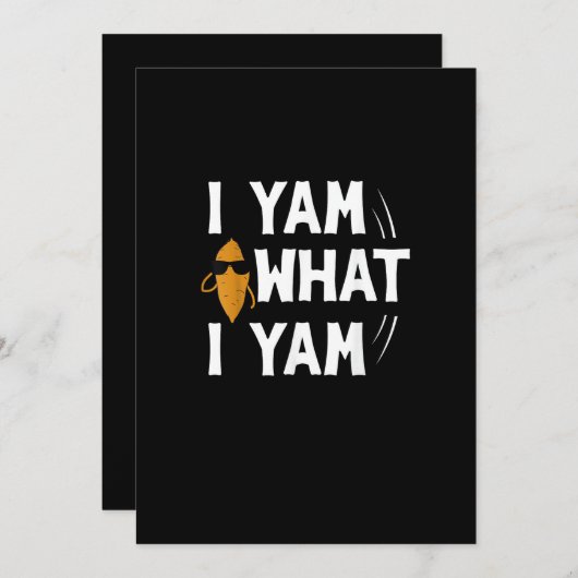 私はヤム、何がヤム - サツマイモラバー デザイン シーズンカード (正面/裏面)