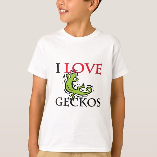 私はヤモリを愛します Tシャツ (正面)