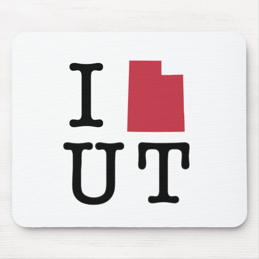 私はユタを愛します マウスパッド (正面)