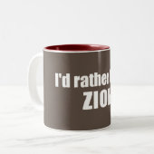 私はユタ州のシオン国立公園に居たい ツートーンマグカップ (正面左)