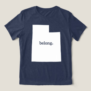 私はユタ州の州地図 トライブレンドTシャツ