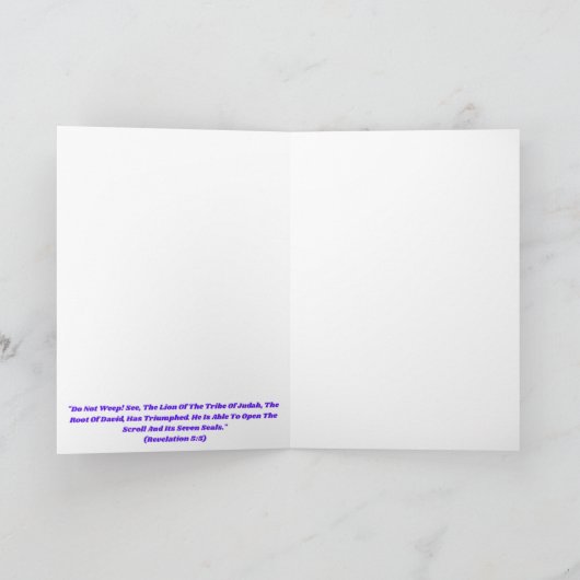 私はユダのグリーティングカードのライオン カード (内部)