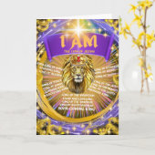 私はユダのグリーティングカードのライオン カード (黄色い花)