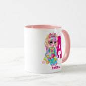 私はユニコーンかわいいチビ(小さくかわいく書いた感じ)女の子ギフト名 マグカップ (正面右)