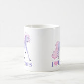 私はユニコーンかわいい女の子が大好き コーヒーマグカップ (中央)