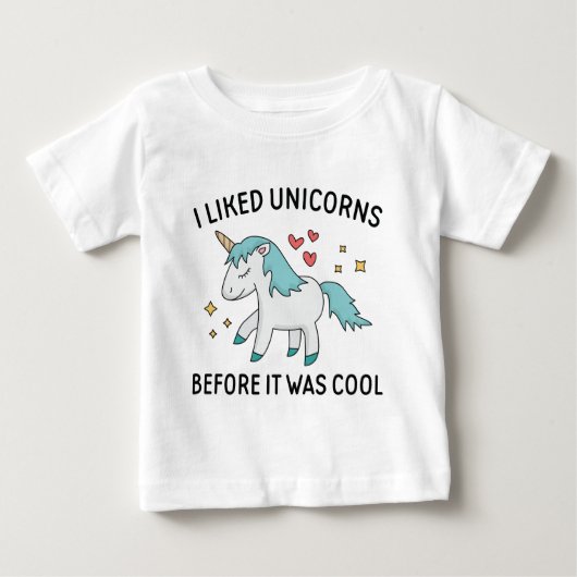 私はユニコーンが好き ベビーTシャツ (正面)