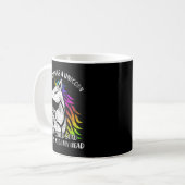 私はユニコーンだったらそれでバカを刺せればいいのに コーヒーマグカップ (正面左)