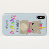 私はユニコーンのケースメイトになりたい – iPhone Xケース3 Case-Mate iPhoneケース (裏面(横))