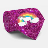 私はユニコーンのピンクのグリッターで信じます ネクタイ (ロール)