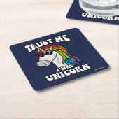私はユニコーンよ スクエアペーパーコースター (アングル)