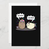 私はユニコーンポテトフライおもしろいズです 招待状 (正面/裏面)