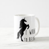 私はユニコーン信じマグしたい コーヒーマグカップ (正面右)