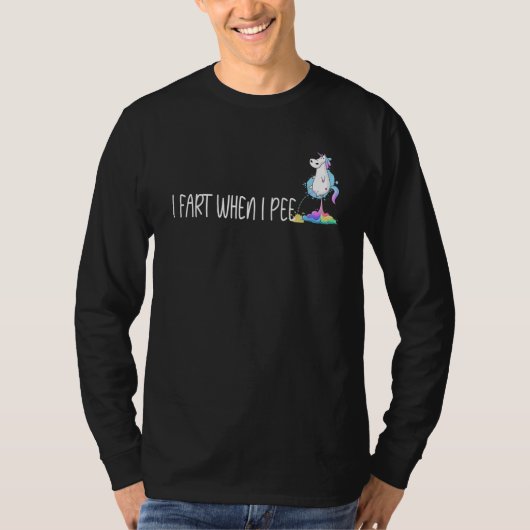 私はユニコーン農場を見て驚く Tシャツ (正面)