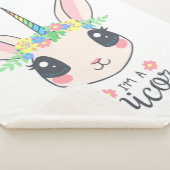 私はユニコーン・バニー（女の子にはかわいいアート）だ シェルパブランケット (3/4)