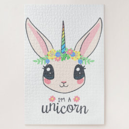 私はユニコーン・バニー（女の子にはかわいいアート）だ ジグソーパズル