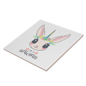 私はユニコーン・バニー（女の子にはかわいいアート）だ タイル (側面)