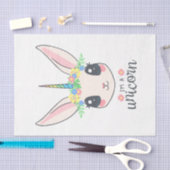 私はユニコーン・バニー（女の子にはかわいいアート）だ 薄葉紙 (クラフト)